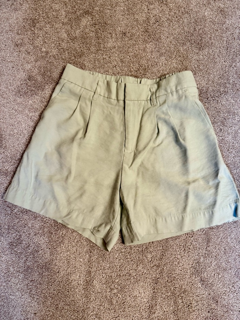 a new day Olive High-Waist Pleated Women's Shorts